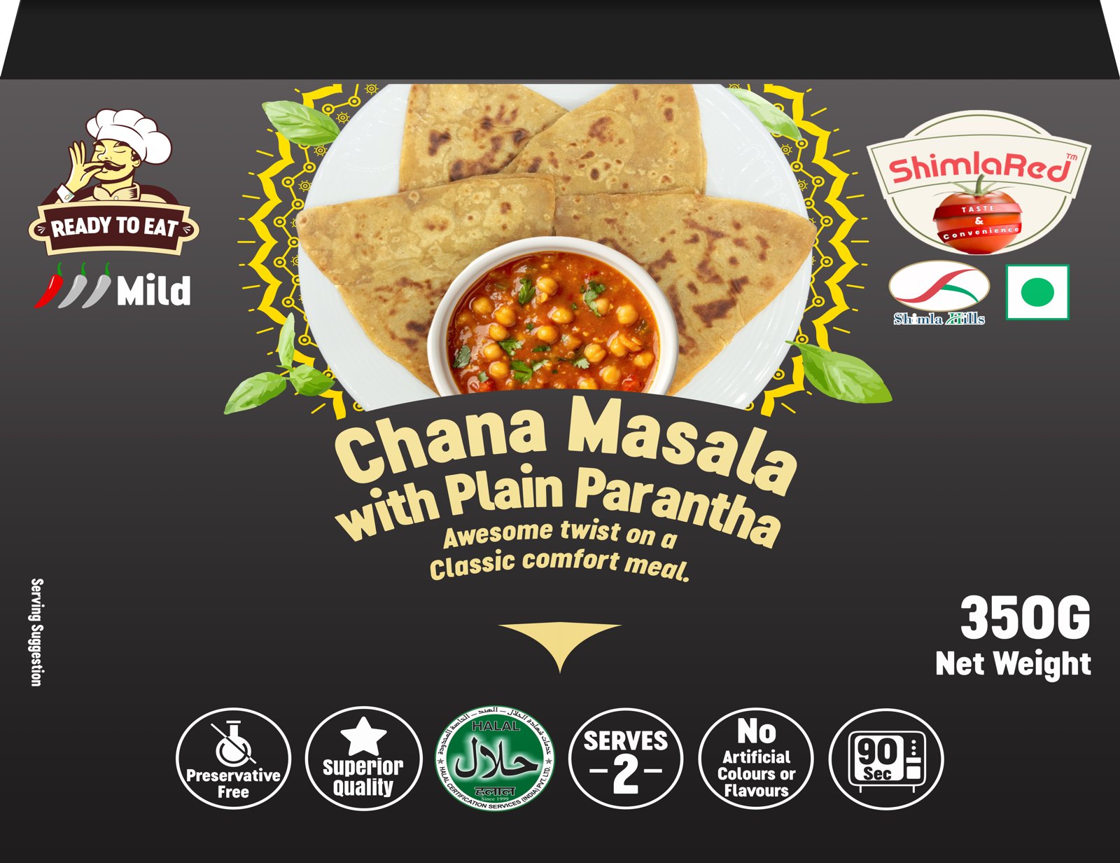 Chana Masala With Plain Parantha